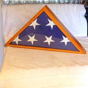 Flag display case United States flag storage display case